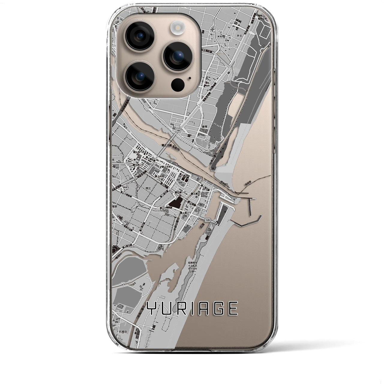 【閖上（宮城県）】地図柄iPhoneケース（クリアタイプ）