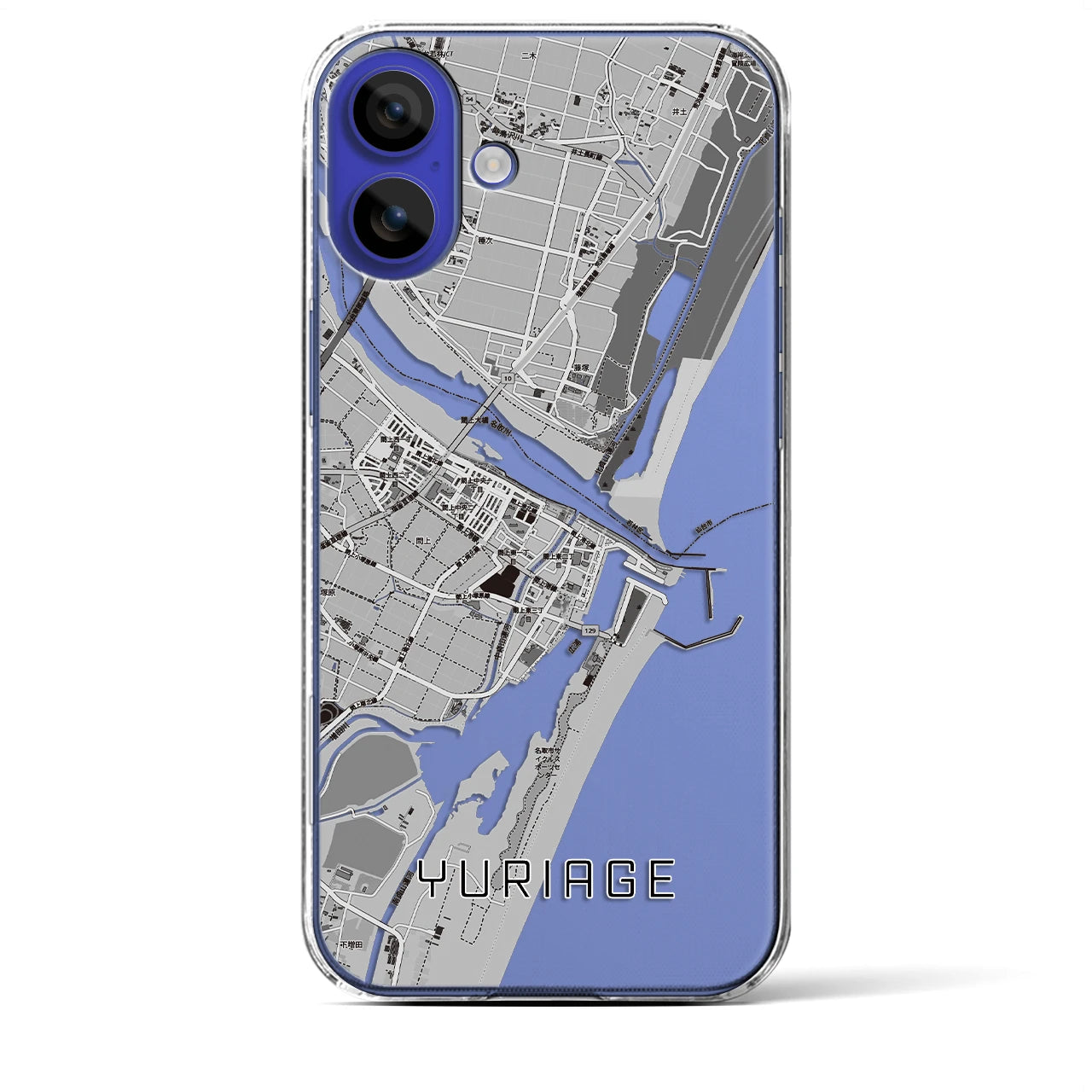 【閖上（宮城県）】地図柄iPhoneケース（クリアタイプ）