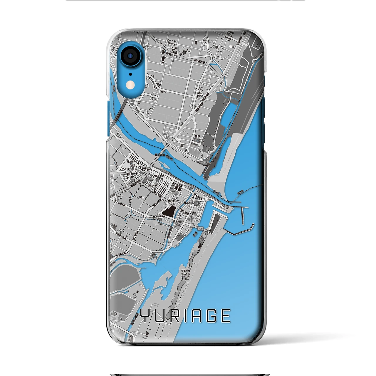 【閖上（宮城県）】地図柄iPhoneケース（クリアタイプ）