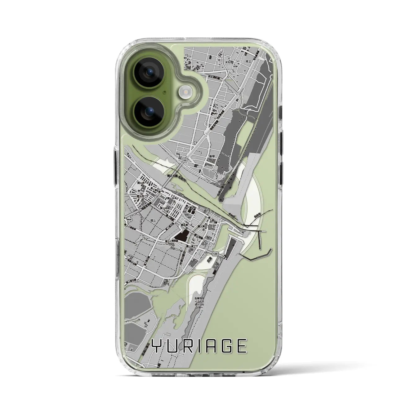 【閖上（宮城県）】地図柄iPhoneケース（MagSafeタイプ）