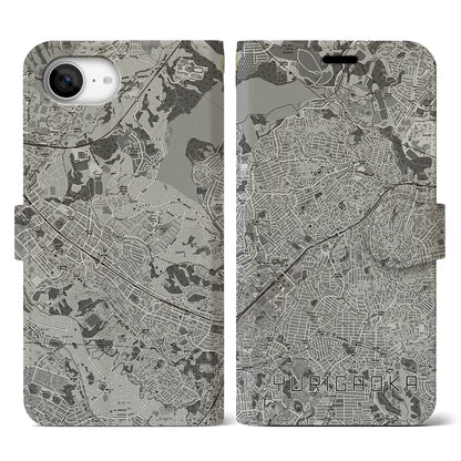 【百合ヶ丘（神奈川県）】地図柄iPhoneケース（手帳タイプ）