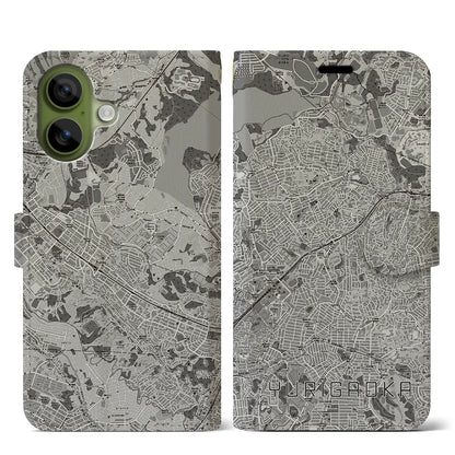 【百合ヶ丘（神奈川県）】地図柄iPhoneケース（手帳タイプ）