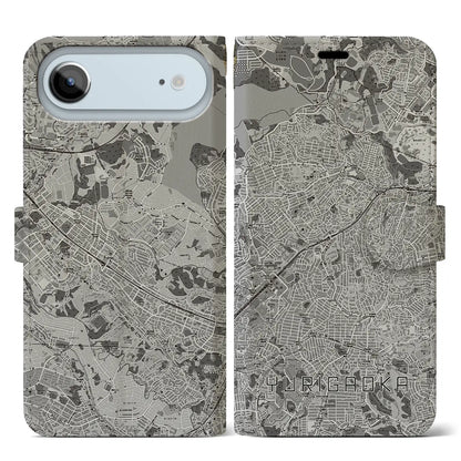 【百合ヶ丘（神奈川県）】地図柄iPhoneケース（手帳タイプ）