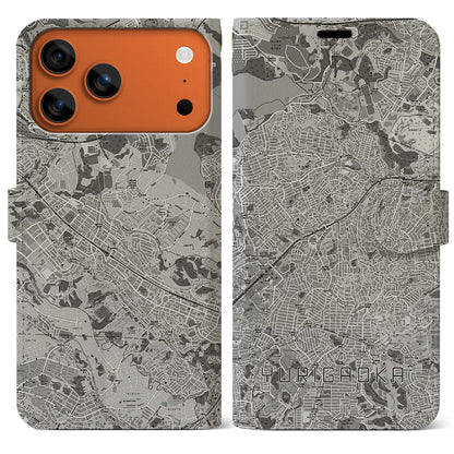 【百合ヶ丘（神奈川県）】地図柄iPhoneケース（手帳タイプ）