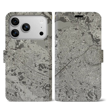 【百合ヶ丘（神奈川県）】地図柄iPhoneケース（手帳タイプ）