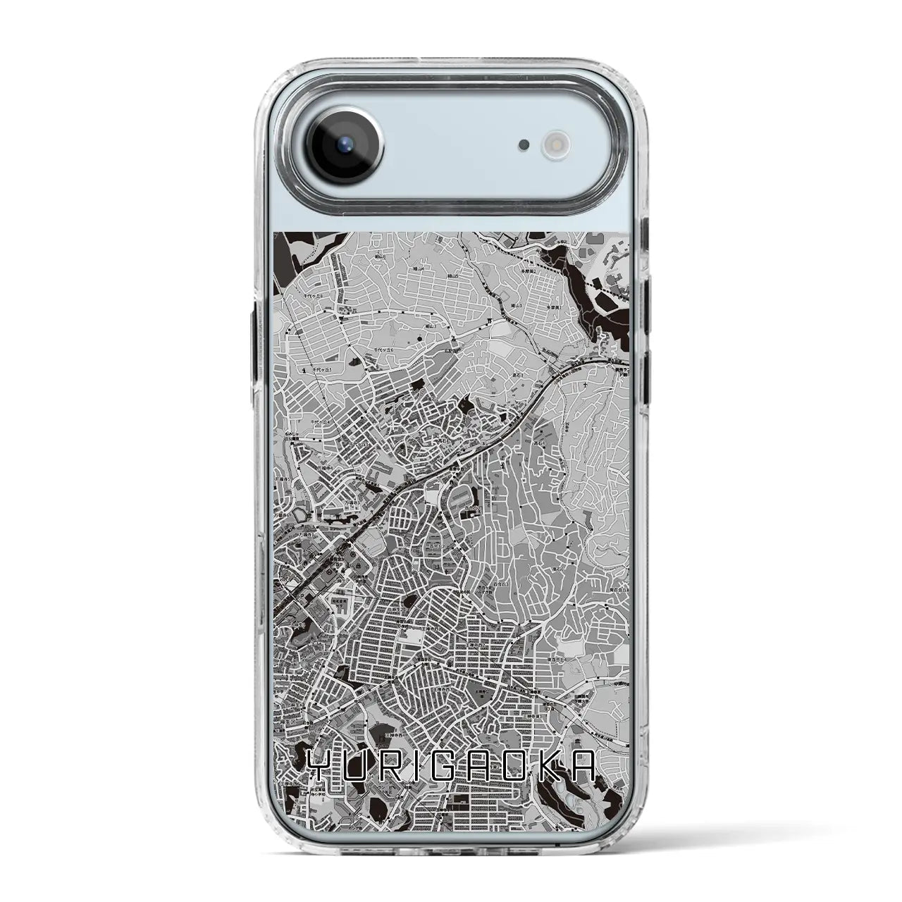 【百合ヶ丘（神奈川県）】地図柄iPhoneケース（MagSafeタイプ）