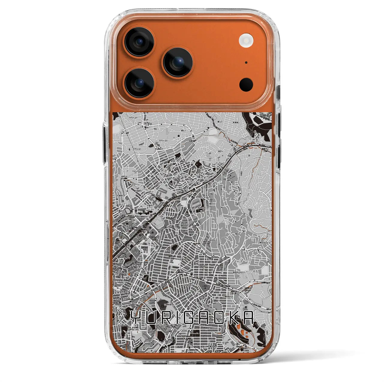 【百合ヶ丘（神奈川県）】地図柄iPhoneケース（MagSafeタイプ）