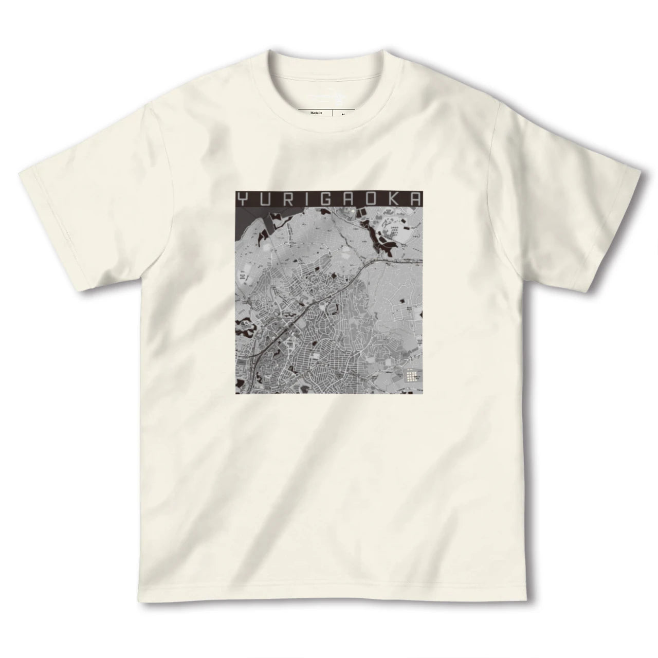 【百合ヶ丘（神奈川県）】地図柄ヘビーウェイトTシャツ
