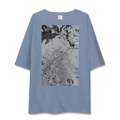 【百合ヶ丘（神奈川県）】地図柄ビッグシルエットTシャツ
