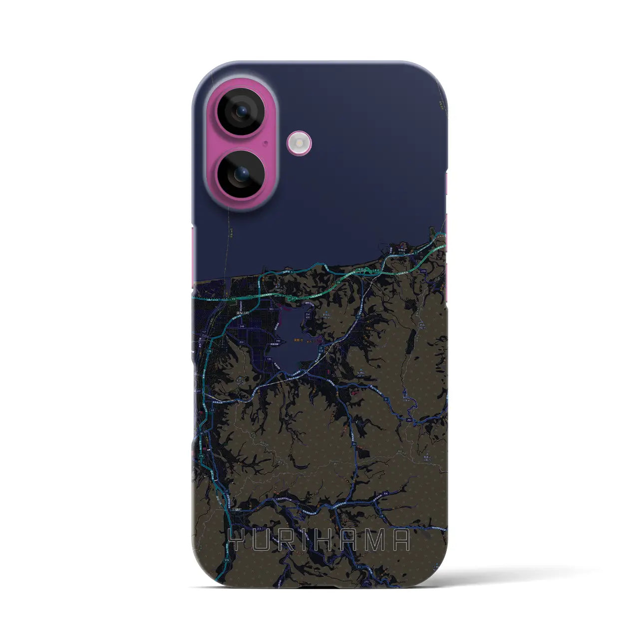 【湯梨浜（鳥取県）】地図柄iPhoneケース（バックカバータイプ）