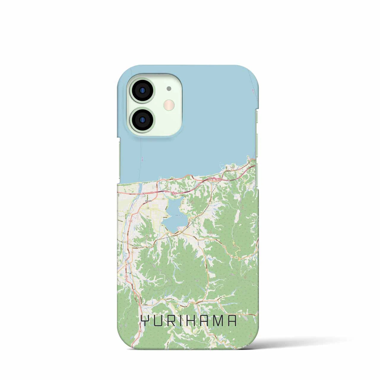 【湯梨浜（鳥取県）】地図柄iPhoneケース（バックカバータイプ）