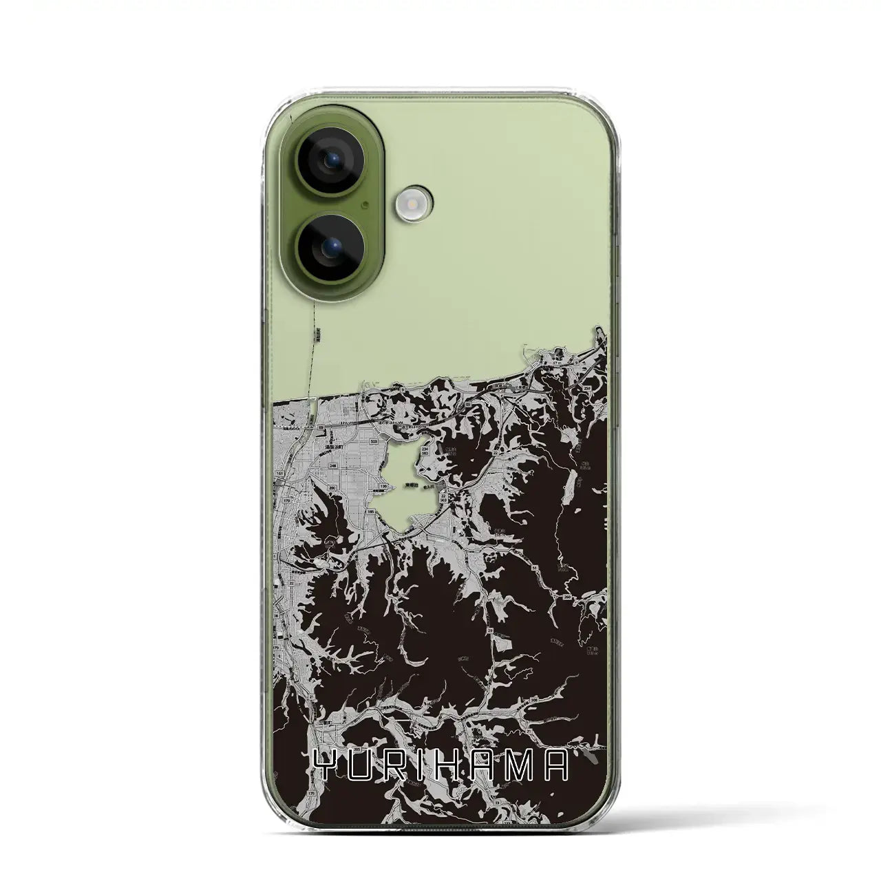 【湯梨浜（鳥取県）】地図柄iPhoneケース（クリアタイプ）