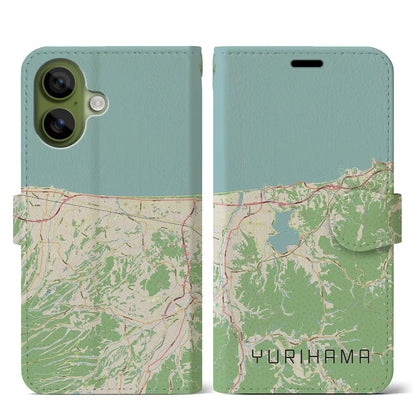 【湯梨浜（鳥取県）】地図柄iPhoneケース（手帳タイプ）