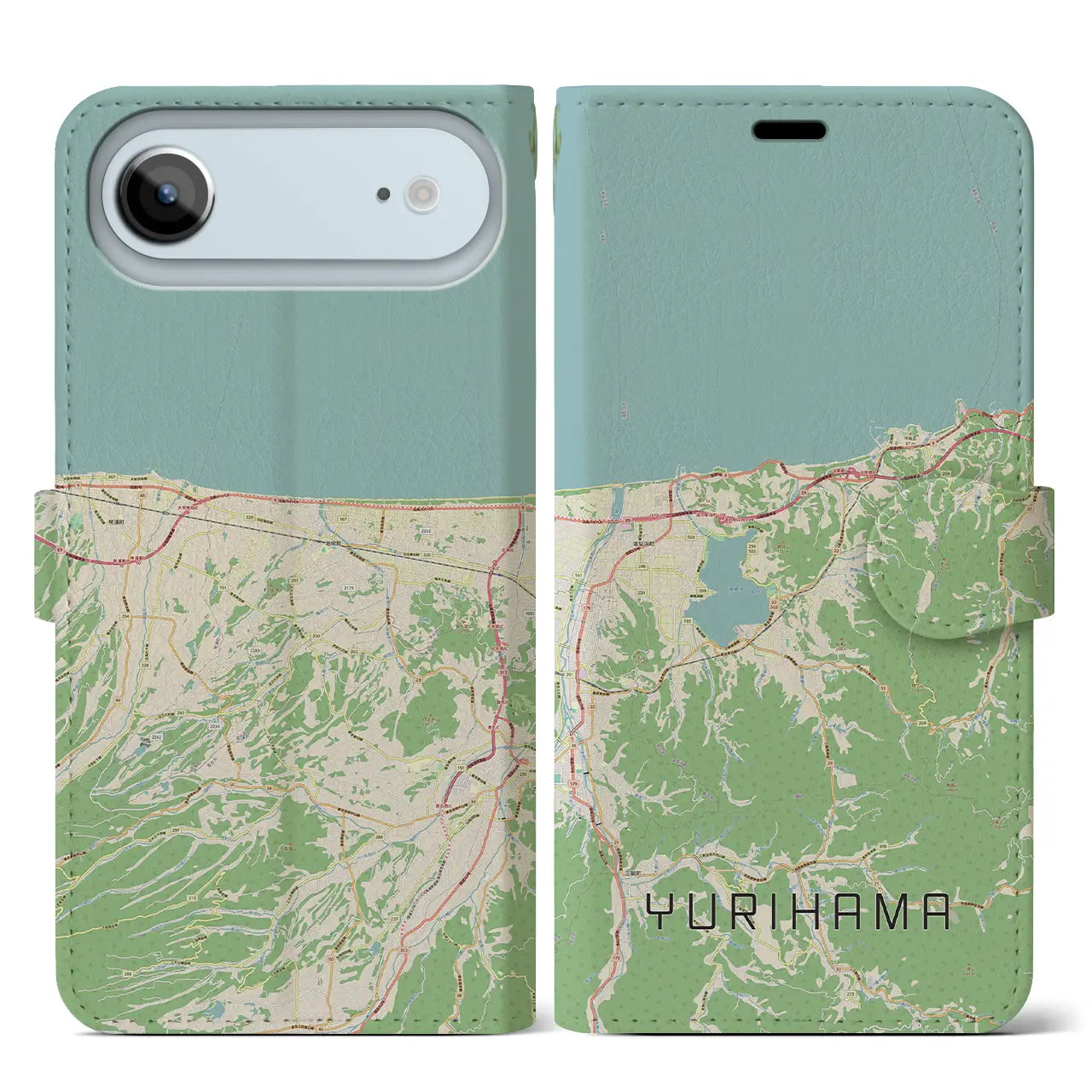 【湯梨浜（鳥取県）】地図柄iPhoneケース（手帳タイプ）