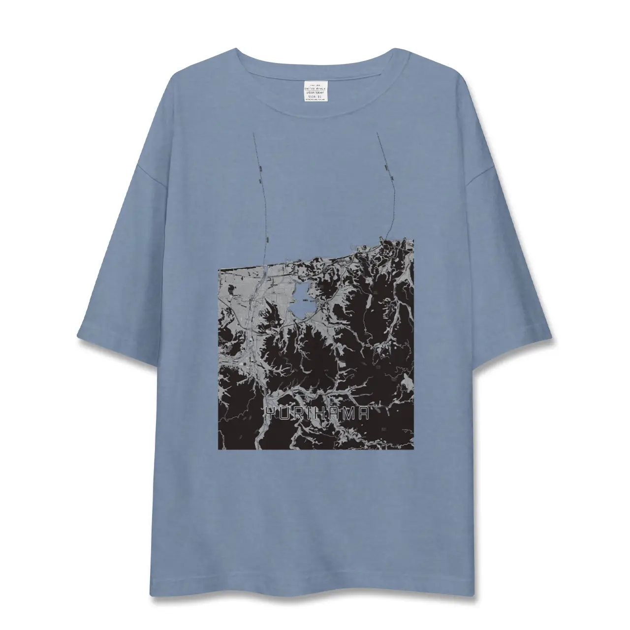 【湯梨浜（鳥取県）】地図柄ビッグシルエットTシャツ