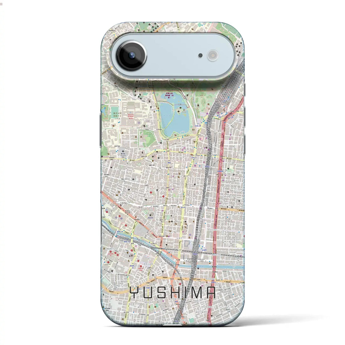 【湯島（東京都）】地図柄iPhoneケース（バックカバータイプ）ナチュラル・iPhone 17 Pro Max 用