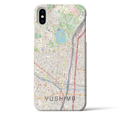 【湯島（東京都）】地図柄iPhoneケース（バックカバータイプ）