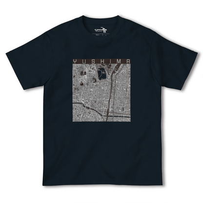 【湯島（東京都）】地図柄ヘビーウェイトTシャツ