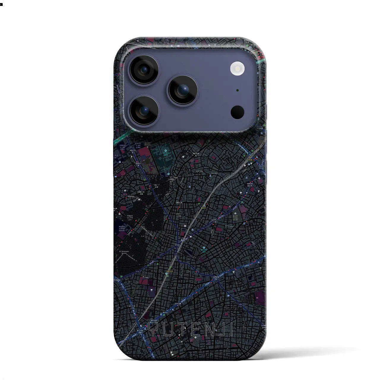 【祐天寺（東京都）】地図柄iPhoneケース（バックカバータイプ）