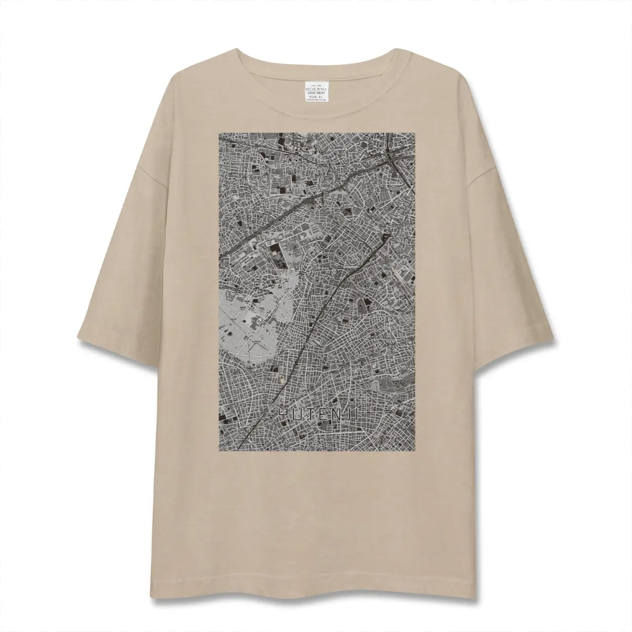【祐天寺（東京都）】地図柄ビッグシルエットTシャツ