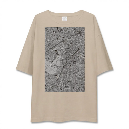 【祐天寺（東京都）】地図柄ビッグシルエットTシャツ