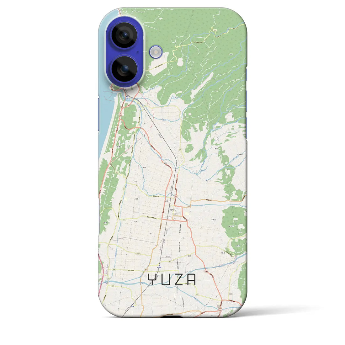 【遊佐(山形県)】地図柄iPhoneケース(バックカバータイプ)ナチュラル・iPhone 16 Pro Max 用