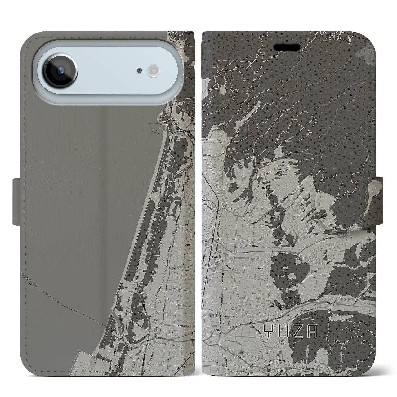 【遊佐（山形県）】地図柄iPhoneケース（手帳タイプ）