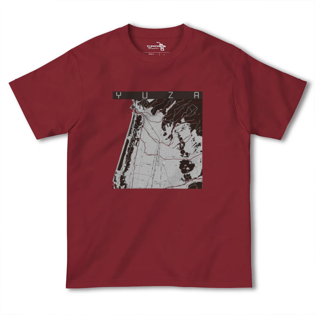 【遊佐(山形県)】地図柄ヘビーウェイトTシャツ