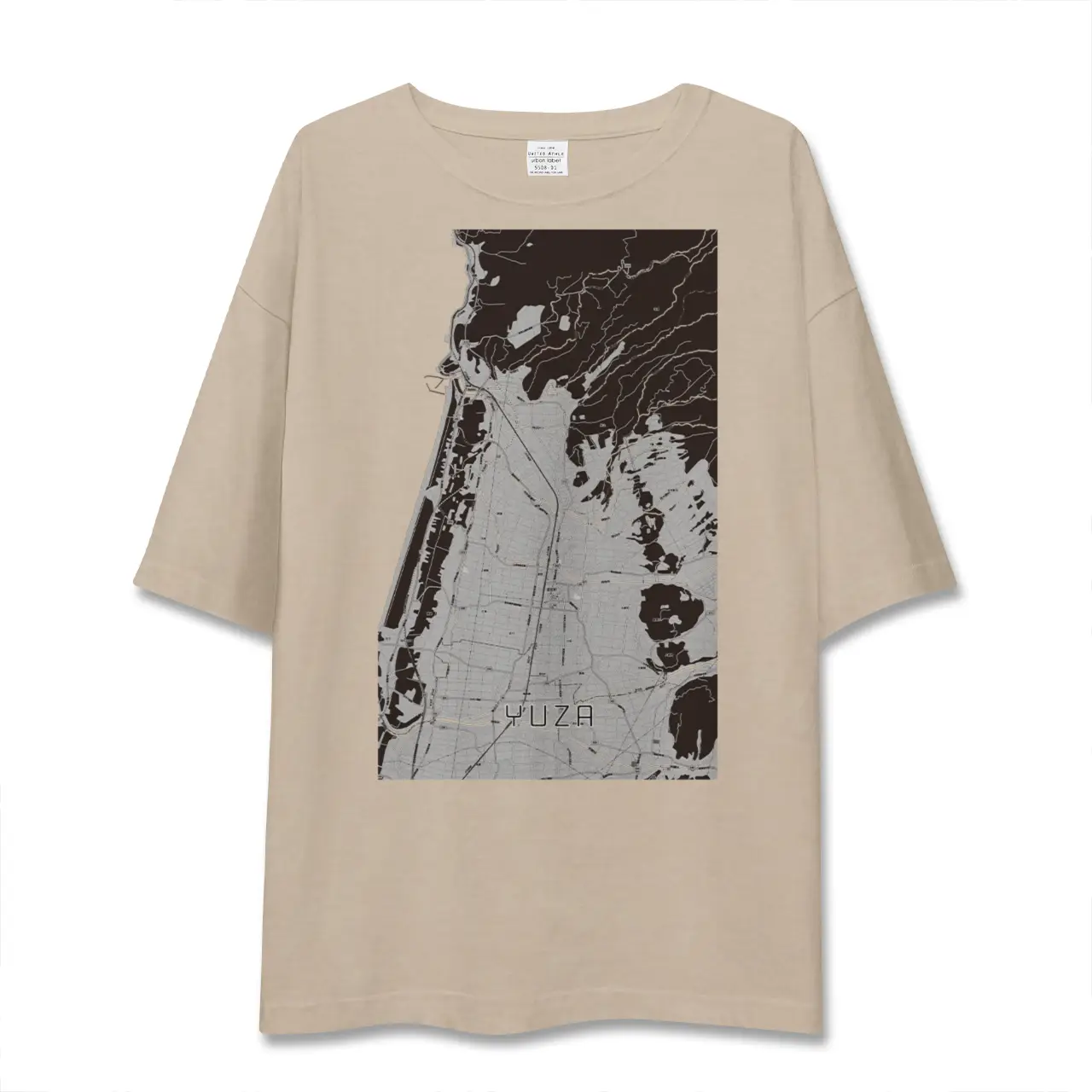 【遊佐（山形県）】地図柄ビッグシルエットTシャツ