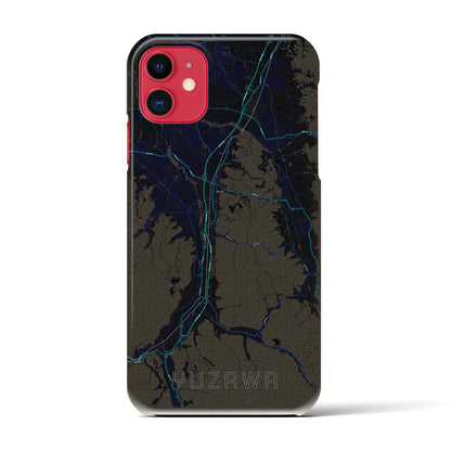 【湯沢（秋田県）】地図柄iPhoneケース（バックカバータイプ）