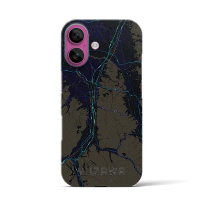 【湯沢（秋田県）】地図柄iPhoneケース（バックカバータイプ）