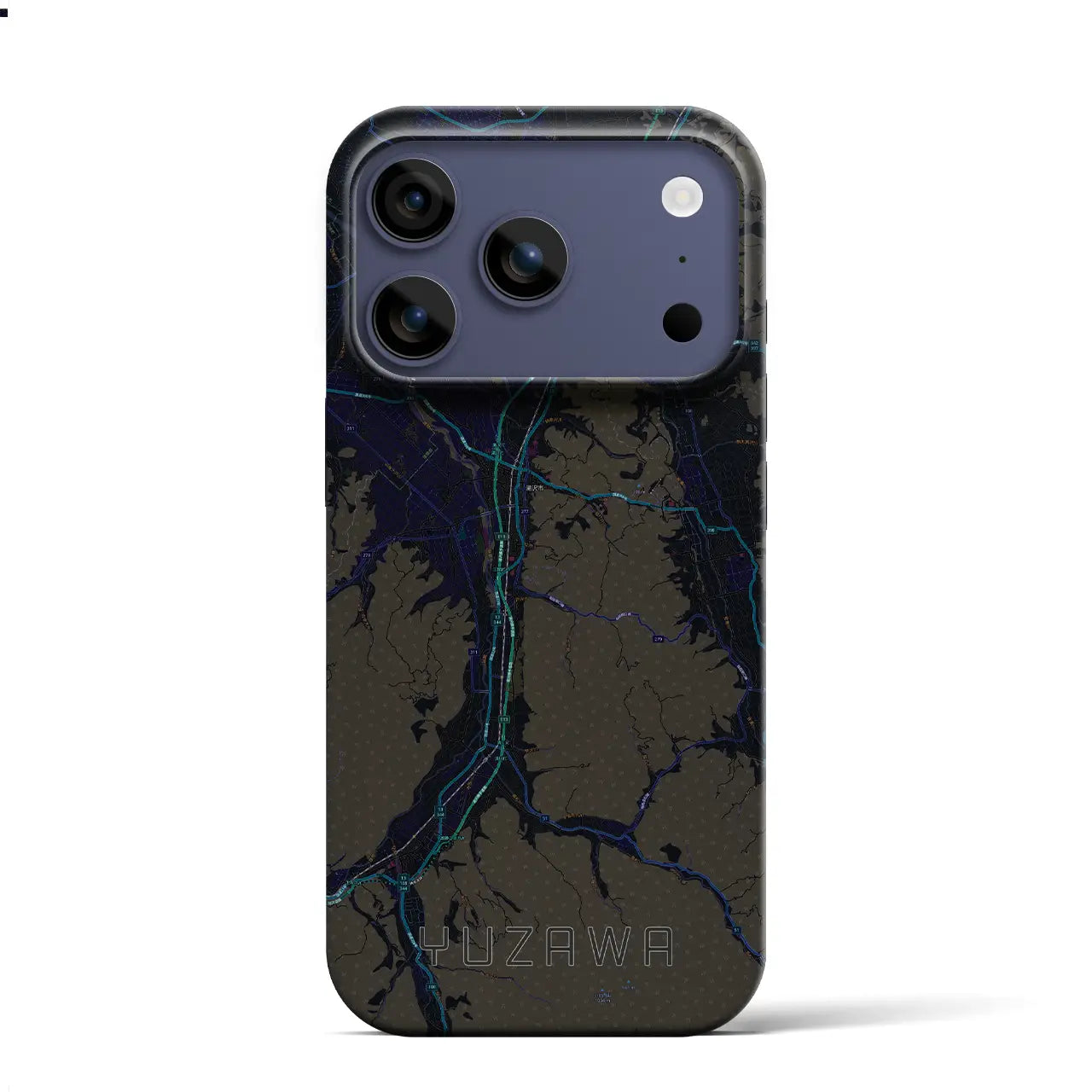 【湯沢（秋田県）】地図柄iPhoneケース（バックカバータイプ）