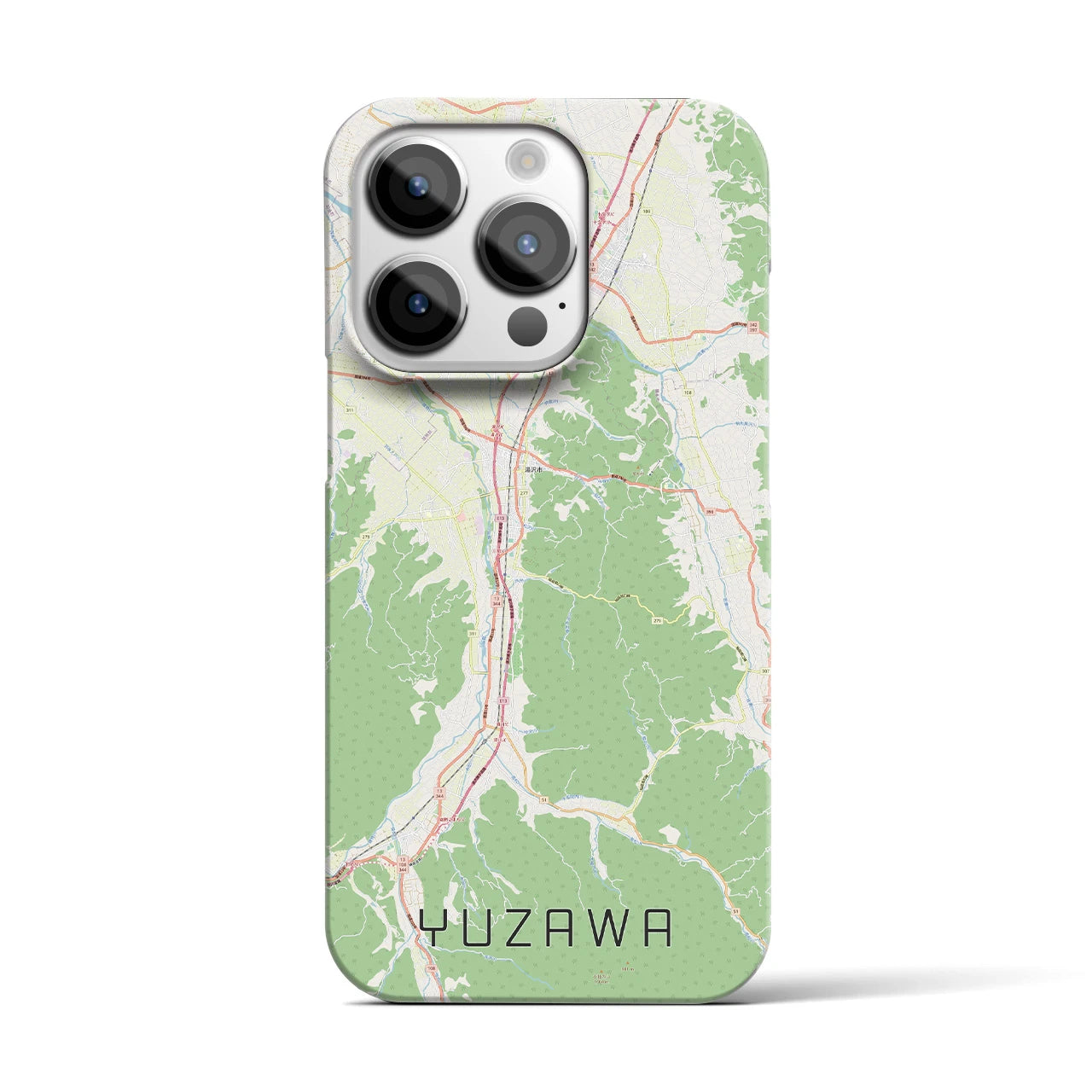 【湯沢（秋田県）】地図柄iPhoneケース（バックカバータイプ）