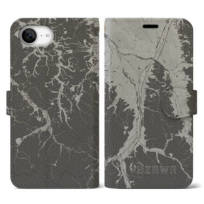 【湯沢（秋田県）】地図柄iPhoneケース（手帳タイプ）