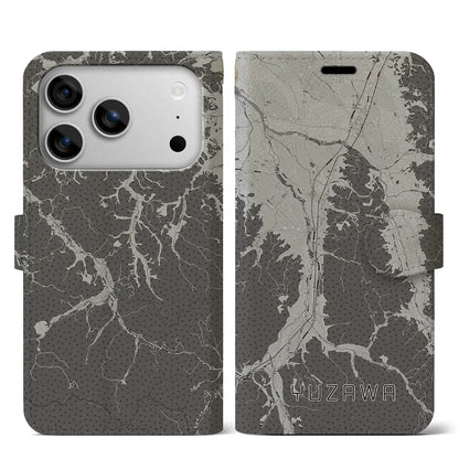 【湯沢（秋田県）】地図柄iPhoneケース（手帳タイプ）