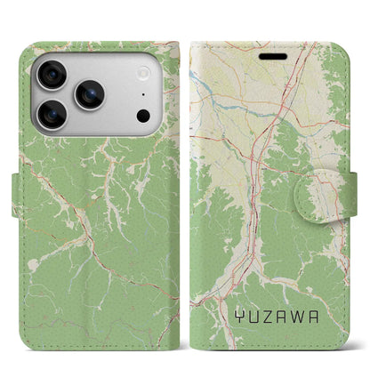 【湯沢（秋田県）】地図柄iPhoneケース（手帳タイプ）