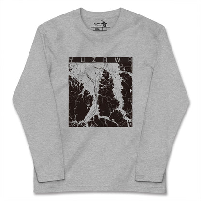 【湯沢（秋田県）】地図柄ロングスリーブTシャツ