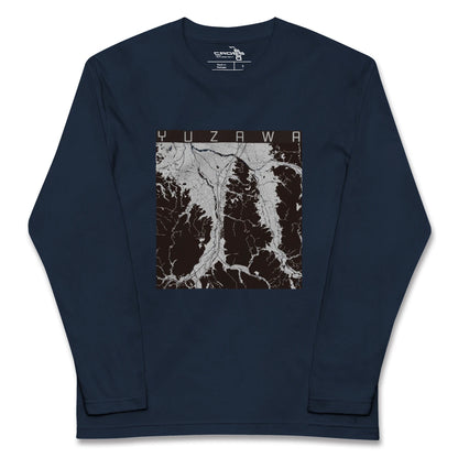 【湯沢（秋田県）】地図柄ロングスリーブTシャツ