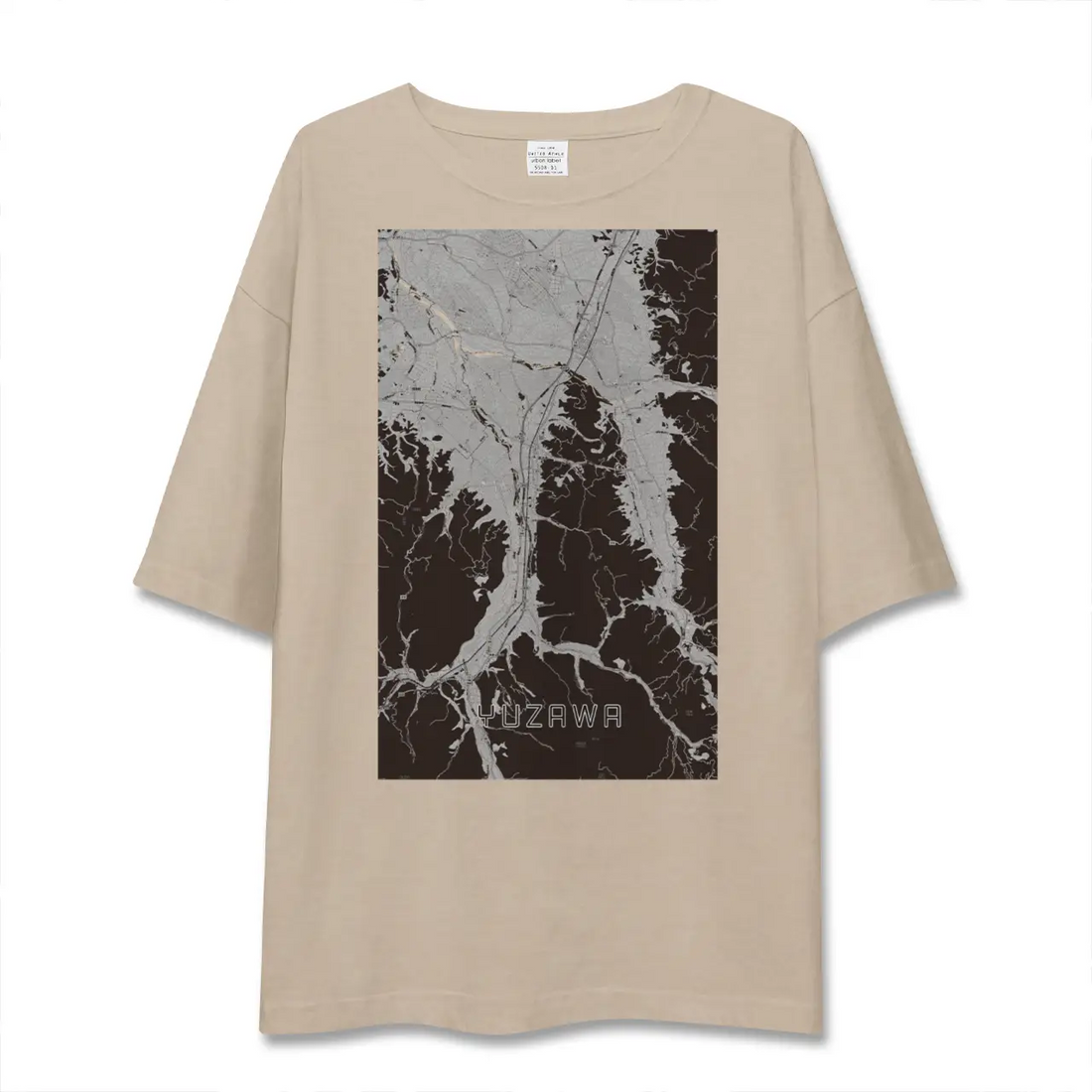 【湯沢（秋田県）】地図柄ビッグシルエットTシャツ