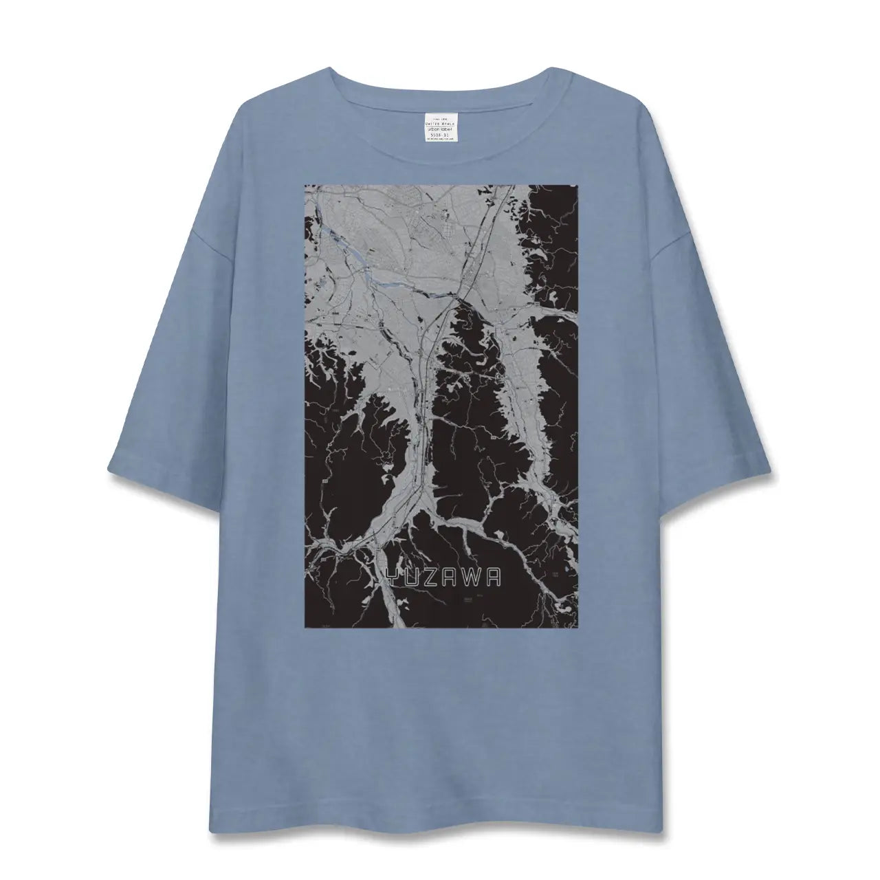 【湯沢（秋田県）】地図柄ビッグシルエットTシャツ