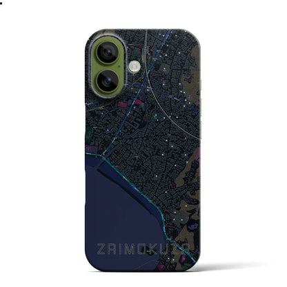 【材木座（神奈川県）】地図柄iPhoneケース（バックカバータイプ）