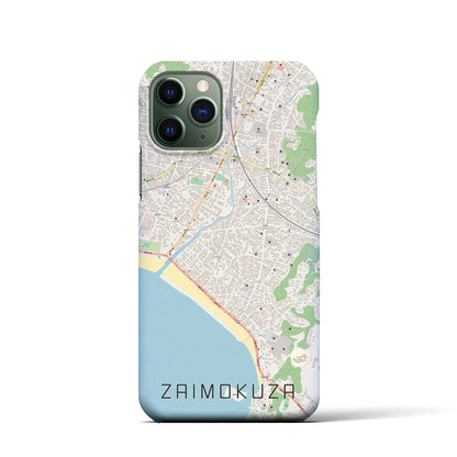 【材木座（神奈川県）】地図柄iPhoneケース（バックカバータイプ）