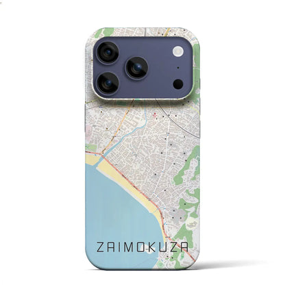 【材木座（神奈川県）】地図柄iPhoneケース（バックカバータイプ）