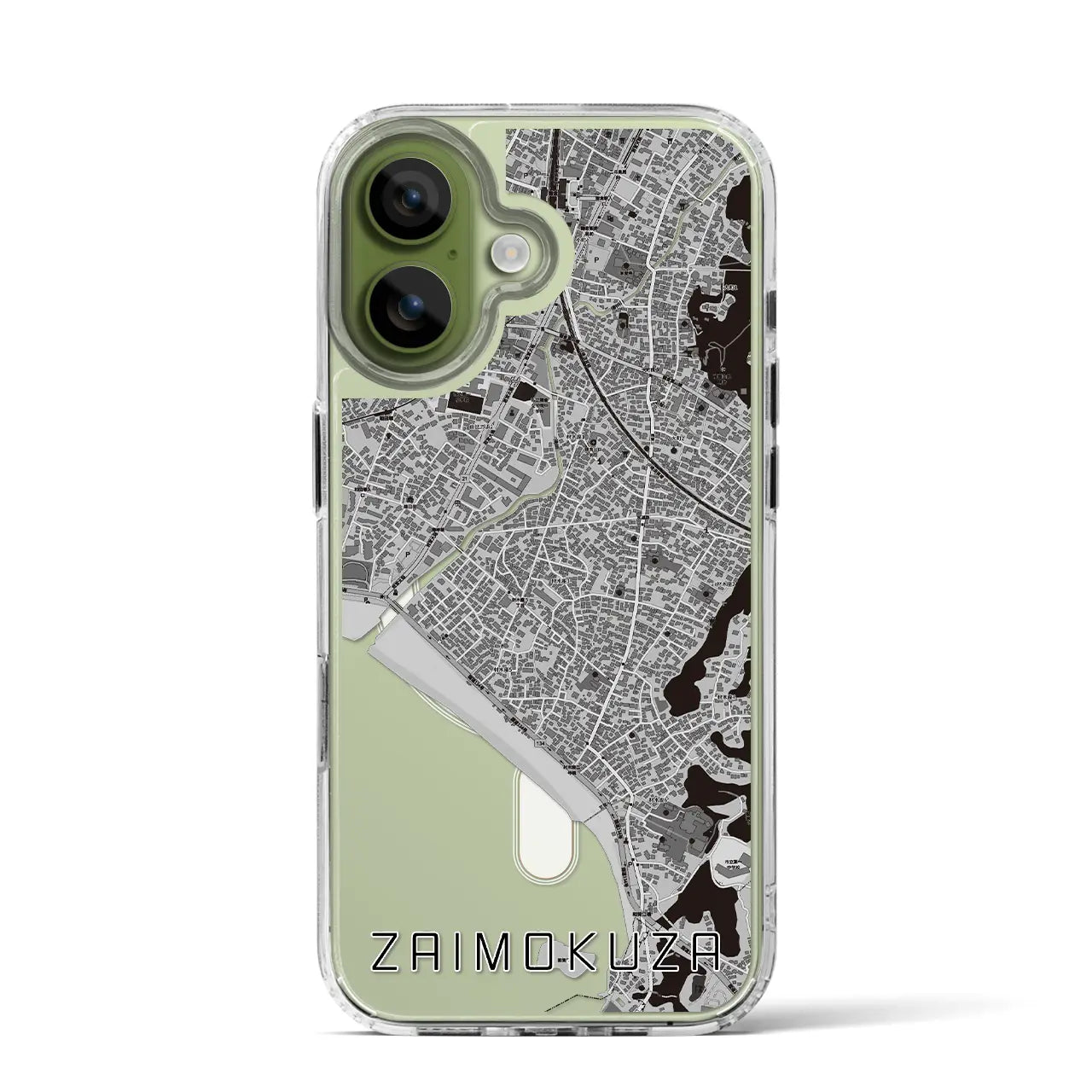 【材木座（神奈川県）】地図柄iPhoneケース（MagSafeタイプ）