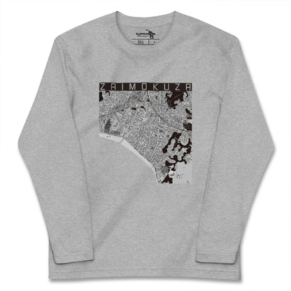 【材木座（神奈川県）】地図柄ロングスリーブTシャツ