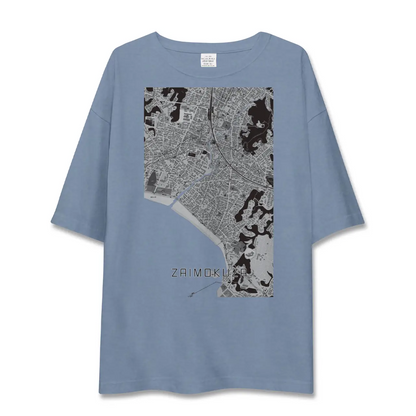 【材木座（神奈川県）】地図柄ビッグシルエットTシャツ