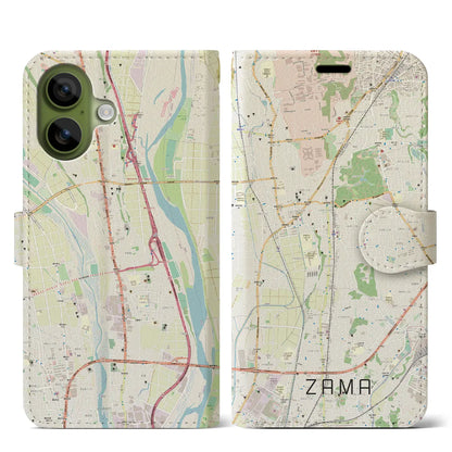 【座間（神奈川県）】地図柄iPhoneケース（手帳タイプ）