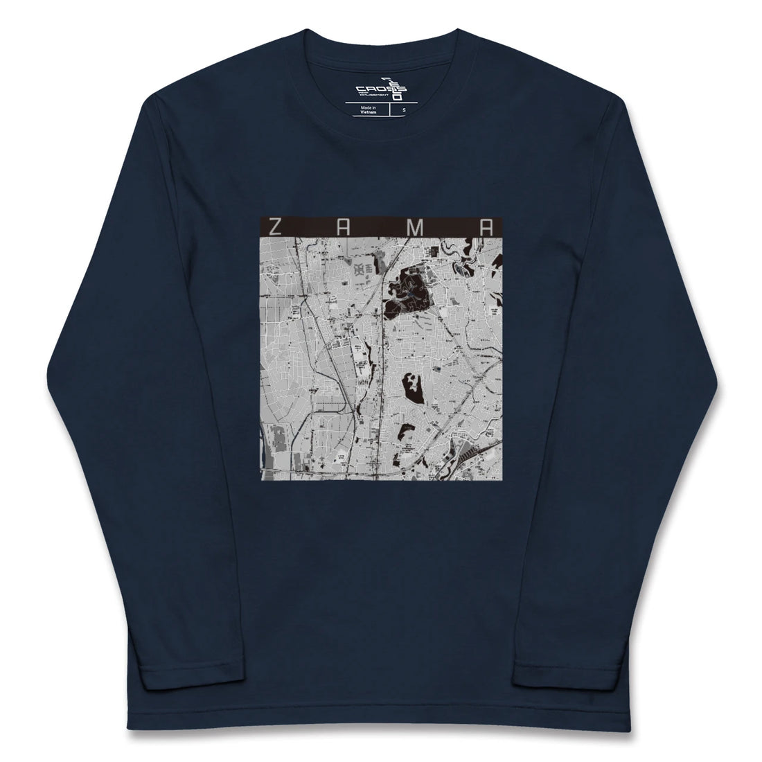 【座間（神奈川県）】地図柄ロングスリーブTシャツ