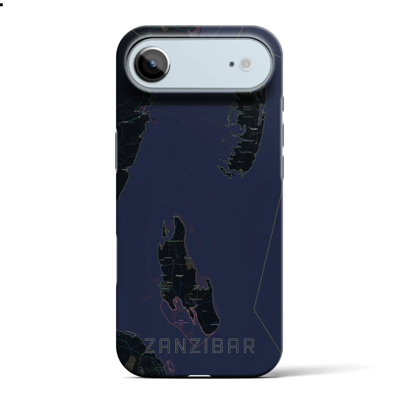 【ザンジバル（タンザニア）】地図柄iPhoneケース（バックカバータイプ）