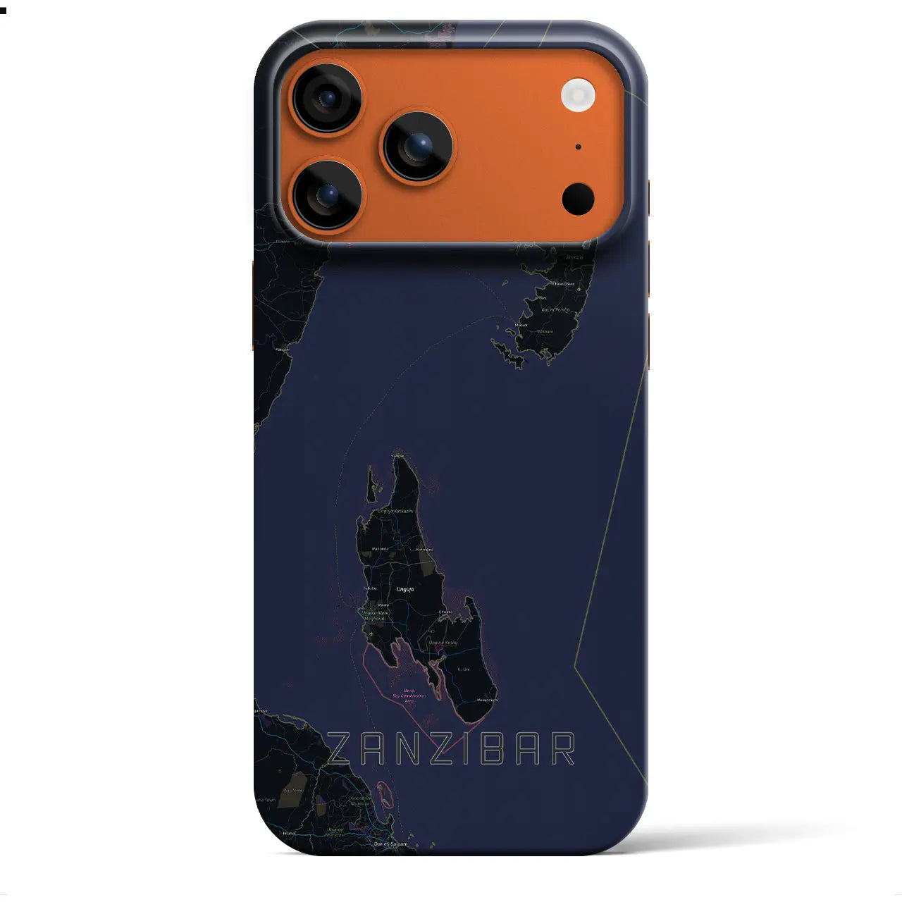 【ザンジバル（タンザニア）】地図柄iPhoneケース（バックカバータイプ）